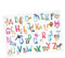 Kinder Lernposter Tier ABC Watercolor - in 3 Größen - Wanddeko Kinderzimmer Buchstaben Wasserfarben Deutsch - Größe DIN A2-594 x 420 mm