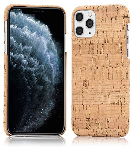 NALIA Kork Hülle kompatibel mit iPhone 11 Pro, Natur-Holz Hardcase Design Cover Muster Schutzhülle Dünn, Holzhülle Handy-Tasche Cork Phone Case Backcover Handyhülle Bumper, Motiv:Light Cork