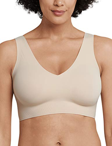 Schiesser Damen nahtloses Bustier mit herausnehmbaren Pads - Invisible Soft, sand_170364, 40
