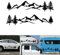 Delleu 2PCS Car Automatic Decal Sticker Car Side Door Sticker Car Sticker Mountain Decal Tree Forest Vinyl Graphic Kit for Camper Rv Trailer
