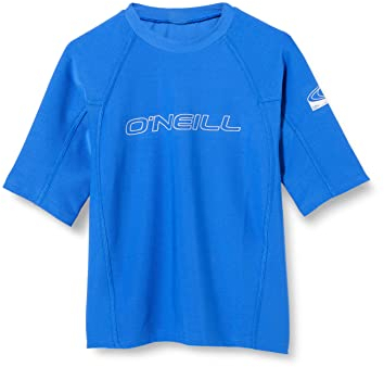 O'Neill Wetsuits Jungen Youth Basic Skins Short Sleeve Rash Guard Shirt, Pacific, 16