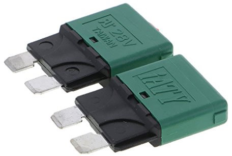 Milageto 2 Mini Disjoncteur Manuel de Fusible Réarmable Marin Automatique de Pièce 28V - 30A