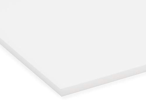 PLEXIGLAS® GS weiß (milchig), vielfältig nutzbares und bruchfestes Marken Acrylglas für Lichtobjekte etc., 3 mm dicke PLEXIGLAS® GS Platte in 12 x 25 cm, weiß-durchscheinend (WH73)