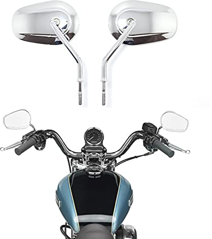 DREAMIZER M8 Chrome Rétroviseurs Moto de Guidon pour Fatboy Softail Sportster 883 fer 883 Electra Glide