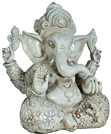 Pevfeciy Ganesha Elefantes Decoracion Figuras Hindú de Budas Decorativos Budas Grandes de Jardin, ‌Altura 30 cm