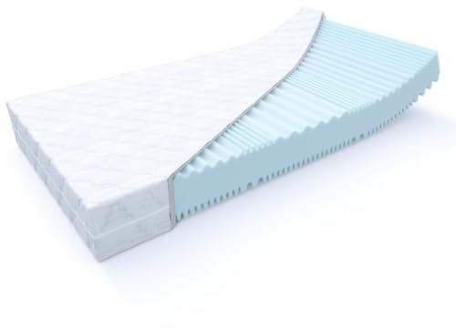 MSS e.K. Aqua Deluxe - 7 Zonen Wellness Kaltschaummatratze - 120 x 180 x 16 cm (Kernhöhe 14 cm) - Härtegrad H4 & H5 - Matratze Wendematratze Kaltschaum Oeko-TEX