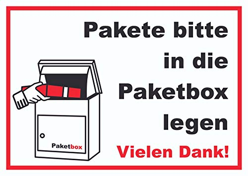 HB-Druck Pakete Paketbox Schild A4 (210x297mm)