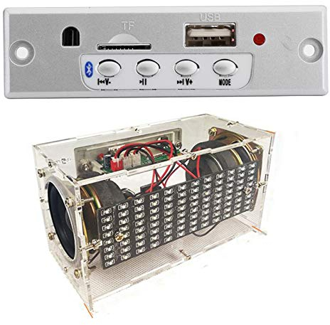 DIY Bluetooth Speaker Box Kit, USB-Fernbedienung Kleiner elektronischer Soundverstärker Transparentes Gehäuseset, DIY High-Fidelity-Lautsprecher für Kinder/Jugendliche/Erwachsene(1)