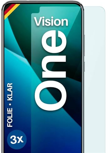 moex für Motorola One Vision Schutzfolie Displayschutz Folie Ultra-klar HD 0,2 mm kompatibel mit jeder Hülle, Anbringen ohne Blasen, Handyfolie Extra Kratzfest, FlexProtect 3 Stück