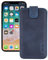 Suncase ECHT Leder Tasche kompatibel mit iPhone 13 PRO (6,1 Zoll) mit ZUSÄTZLICHER Transparent Hülle | Schale | Silikon Bumper Handytasche (mit Rückzugsfunktion und Magnetverschluss) in Pebble Blue