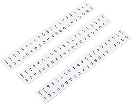 17 Schlüssel Kalimba Aufkleber, Musiknoten Dekoration Schlüssel Aufkleber Papiermaterial zum Auswendiglernen von Notizen für Anfänger(Weiß)