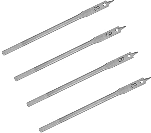 TenNuoDa Spaten-Bohrer FüR Holz-Paddel-Flachbohrer-öFfnung 8 Mm/0,3 Zoll Sechskant-Paddel-Flachbits FüR Die Holzbearbeitung DIY-Schneidwerkzeug, Spaten-Bohrer-Set Aus Kohlenstoffstahl