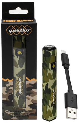 HoneyStick Quatro 510 Thread Battery Cube Shaped Vape Pen Battery for CBD and Thick Oil with 400mAh Capacity and 3 Voltage Settings No Nicotine