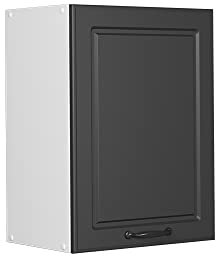 Vicco Hängeschrank R-Line, hängender Küchenschrank, Anthrazit Landhaus/Weiß, 45 cm