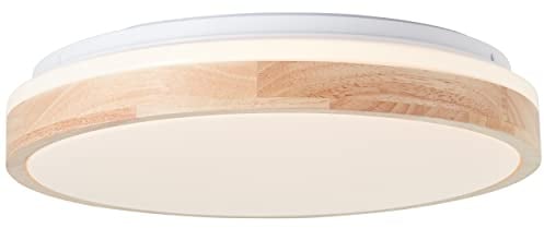 Brilliant Brodsky LED Deckenleuchte 38cm holz hell/weiß, Metall/Holz, 1x LED integriert, 24 W, (Lichtstrom: 2500lm, Lichtfarbe: 3000K)