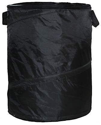 PopUp-Gartensack mit Griffen, Laubsack Gartensäcke Abfalleimer Selbstaufstellend aus aus extrem robustem Polyester Schwarz (37L)