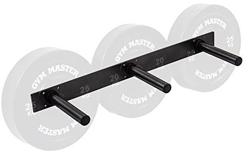 GYM MASTER Olympic 2 Weight Plate Wall Mounted Storage Rack - Vertical or Horizontal
