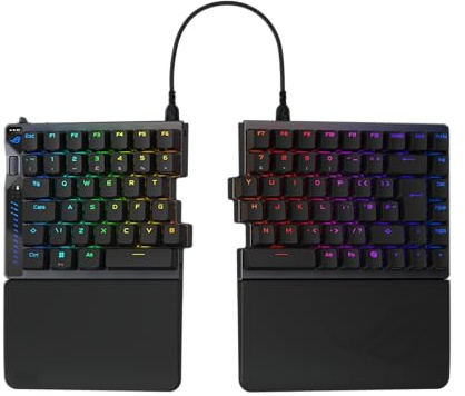 ASUS ROG Falcata 75% Wireless Split Gaming Keyboard with Magnetic Switches | Split ergonomic wireless keyboard with Hall Effect magnetic switches, Rapid Trigger, and versatile layouts.