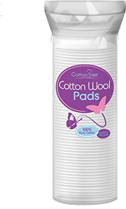 Cotton Tree 100% Pure Cotton, Round Cotton Wool Pads, 80 Count