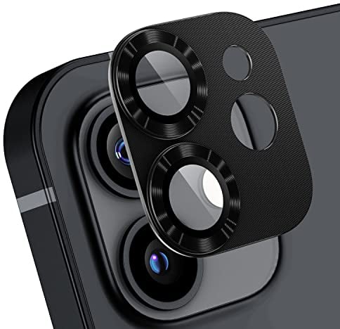 AFARER 2 Stück für iPhone 12 mini kameraschutz metall,kamera schutz kratzfeste,9H Härtegrad linsenschutz,panzerglas iPhone 12 mini,camera cover Starke Haftung,Schwarz