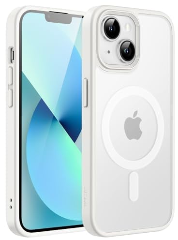 JETech Magnetisch Hülle für iPhone 13 6,1 Zoll Kompatibel mit MagSafe, Durchscheinende Matt Handyhülle Rückseite Dünn Stoßfest Schutzhülle (Polarstern)