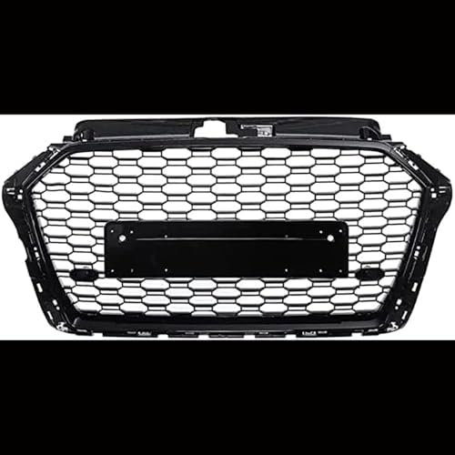 Auto Griglie Anteriori Radiatori per Audi A3/S3 8V 2017-2020, Griglia Paraurti Anteriore Radiatori Nido D'Ape Grille Aspirazione Hood, Auto Accessori