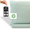 pure shores - Musselin Bettwäsche 135x200 Bio | Bettwäsche Set 100% Baumwolle mit GOTS | Reißverschluss | 1 Kissen 80x40 | Ozean-Grün
