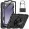 SEYMCY Case for Samsung Galaxy Tab A9 8.7 inch 2023, Full Body Shockproof with Screen Protector, 360° Rotating Hand Strap & Stand, Shoulder Strap for Samsung A9 Tablet Case, Black