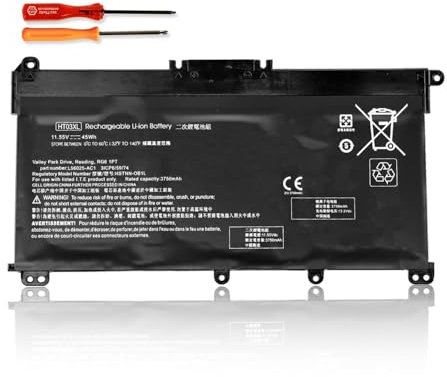 HT03XL Laptop Battery Replacement for HP Pavilion 14-CE 14-MA 14-DF 14-DF 14S-CR 14M-DH 15-CS 15-DA 250 G7 255 G7 11.55V/41.9Wh