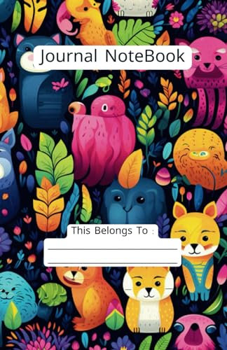 Nature/Animal Themed A5 NoteBook - Journalism - Journal Planner - Diary - Lined and Ruled - 100 Double Sided Pages