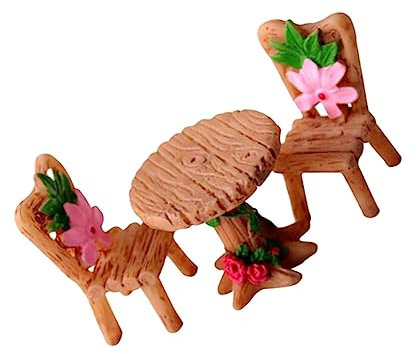 Supvox 1 Satz Gartenmöbel Figuren für draußen Bank Figur wichtel zubehör Harz Tisch stühle Ornament Modelle Mini-Harzmöbel Pflanzendekor Haushalt Stuhl Spielset Dekorationen schmücken