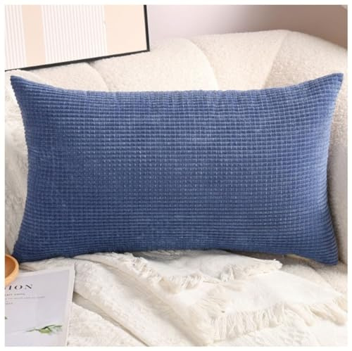 Sofa Kissenbezug 50x70 40x70 Stretch Kissenbezüge 40x60,Zierkissenbezug Dekokissen Sofakissen Mit Reißverschluss 60x80 Kissenhülle Dekorative Weiche Zierkissenbezüge Kissen Bezug ( Color : Blue Gray ,