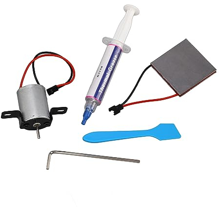 Yuecoom Motor-Stromerzeugungs-Blatt-Set, Kaminventilator-Zubehör, Universelles Wärmebetriebenes Motor-Stromerzeugungs-Blatt-Set, Ofen-Reparaturzubehör Für Holz-/Holzbrenner