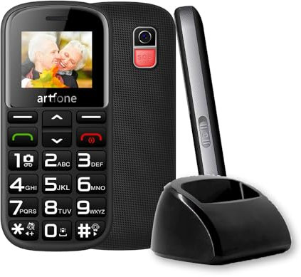 TERCELL 2G Big Button Senior Phone With Speed Dial, SOS Key, Unlocked Dual Sim, 1400mAh, USB-C Charging Dock, Display, Font, Keypad for Senior Citizen Backup Feature Phone (CS182 2G)