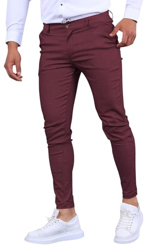 Pantalon de costume noir pour homme, pantalon habillé en coton, pantalon de travail extensible, pantalon fuselé ajusté, bas de survêtement légers, joggeurs élégants, taille extensible, pantalon à