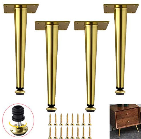 Pieds réglables en métal pour meuble TV Hauteur 0 1 cm Doré 60,5 cm