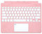 Rii Surface Pro Clavier Français pour Surface Pro 8/9/X, Bluetooth sans Fil, Type Cover Tactile et Rechargeable, 7 Couleurs Rétroéclairées, Rose