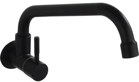 SXWYLZ Rubinetto Lavello Cucina E Lavanderia Canna Girevole Rubinetto Lavandino Cucina A Muro Rubinetto A Parete Acqua Fredda Rubinetto Snodabile