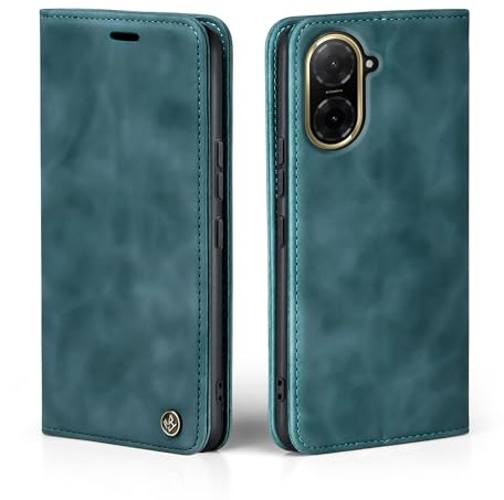 LBH Handyhülle für Xiaomi Redmi A5 in Petrol Blau mit Karten- und Geldfach Smartphone Hülle mit Standfunktion Flip Case Schutzhülle Magnetverschluss Vintage