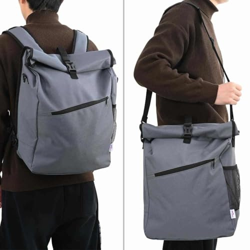 vidaXL Fahrradtasche Grau 33 x 16 x 60 cm Polyester | Große 25-Liter-Kapazität für all dein Zeug, Hergestellt aus strapazierfähigen Materialien, die lange halten,