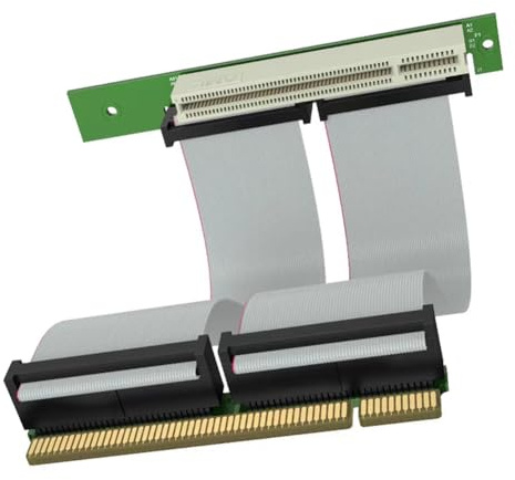 Fangxuee Adapter Card PCI 32Bit Pcl High-Density Extension Cable Connection for 1U 2U Server Small Chassis