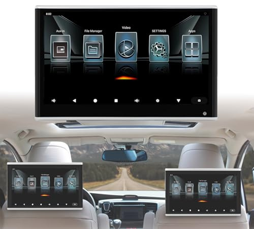 Car Headrest Video Player, 11.6-inch Touch Screen, 1+32GB, Support 4K, WiFi, HDMI Input, FM, USB, Music Video Player, Car Rear Seat TV, Children's Entertainment,2pcs
