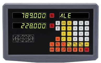 OPFVUJIKX Kit DRO de 2 Ejes SDS2MS for fresadora, Torno, cuadrícula, Pantalla de Lectura Digital con 2 codificadores de e Lineal y Regla óptica de 5 um.(5um DRO Kit)