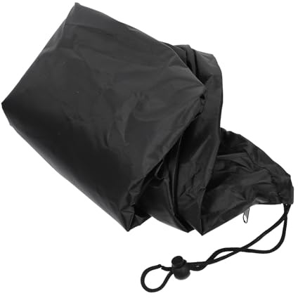 TOYANDONA Garden Fountain Cover Waterproof with Drawstring, Outdoor Statue Protector Black 210D Silver-Coated Fabric D36 X H42' for Winter Weather