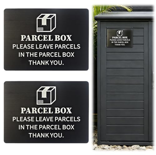 2PCS Parcel Box Sign, Self-Adhesive Parcel Box Sticker Waterproof, Parcel Sign for Outside Box, Deliveries Sign for Home Office Mailbox, 14x10 cm, Golf Ball Stamp
