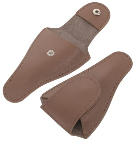 Nagelscheren Schutzhülle aus PU Leder, 2 Stück, Kompakt | Nagelhautschere und Nagelpflegewerkzeuge, Leichte Aufbewahrung für Tasche, Unterwegs, Coffee