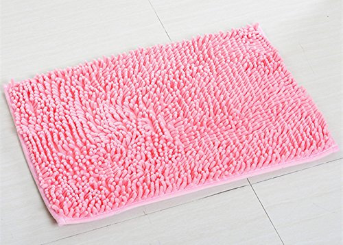 Chickw1 Tapis de Salle de Bain, antidérapant Tapis de Bain Confortable Tapis de Salle de Bain Tapis de Douche Doux Super Absorbant (40 * 60 cm, Rose)