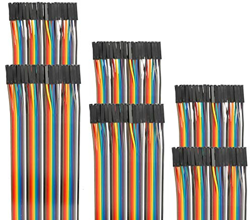 EDGELEC 120pcs 100cm Dupont Wire Female to Female Breadboard Jumper Wires 3.9 inch 1pin-1pin 2.54mm Connector Multicolored Ribbon Cables DIY Wires Length 10 15 20 30 40 50 100cm Optional