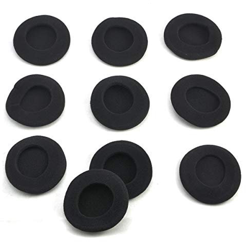 Simoutal 5 Paar Ersatz-Ohrhörerabdeckungen, 6cm Durchmesser Kopfhörer-Ersatzschaum (Schwarz)