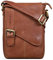 ROYALZ 'Louisiana' Leder Umhängetasche Klein für Männer Herren Ledertasche Mini Seitentasche Vintage Look Tasche zum Umhängen, Farbe:Texas Braun